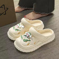 Crocs women's summeroutwear2023new arrivalthick solepopular beach stepping on shit toe-cap half-cool slippers summer