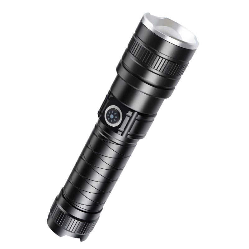 Cross-border new ultra-bright white laser flashlight USB charging outdoor zoom long-range strong light LED flashlight