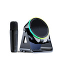multifunctional smart bluetooth speaker with built-in microphone for karaoke, desktop live streaming, and phone stand