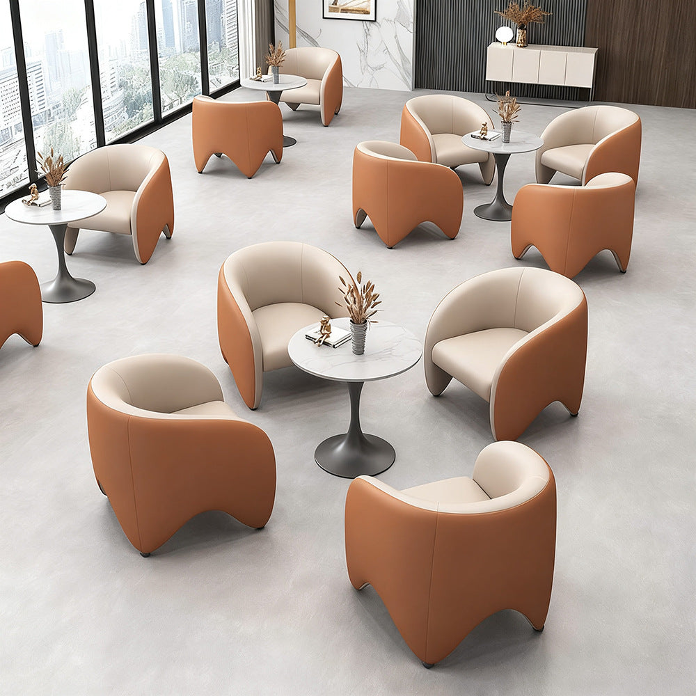 Italian minimalist dining chair, designer style, subtly luxurious, high-end leather upholstered, modern minimalist chair for home use, with backrest
