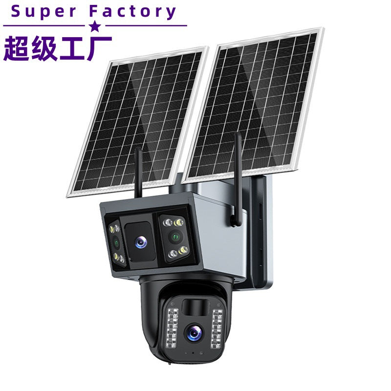 Customized camera Home mobile phone 360 outdoor remote high definition night vision No electricity No network Outdoor solar monitoring
