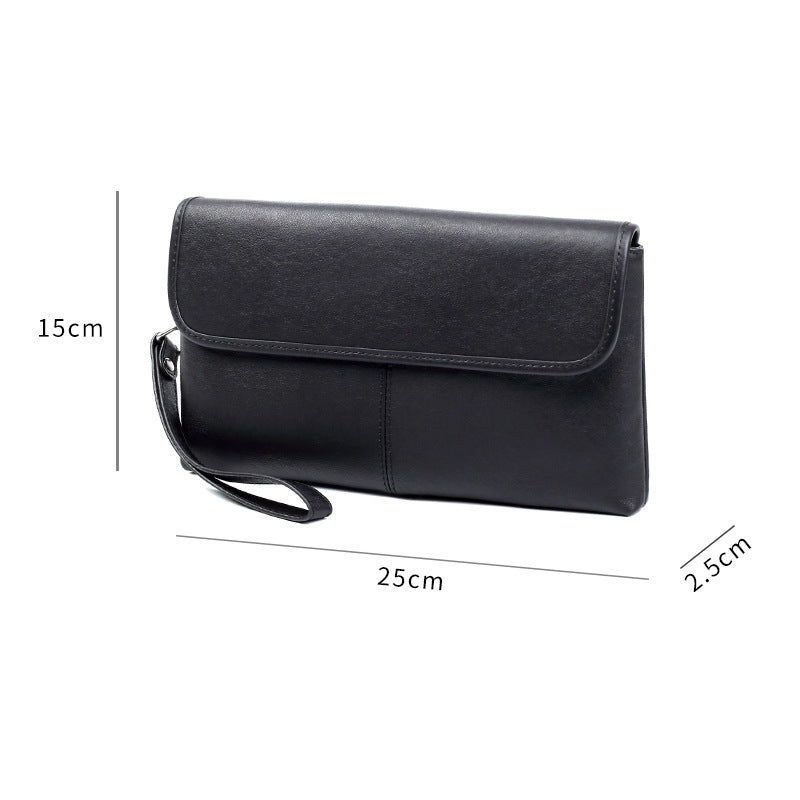 New leather men's bag simple men's clutch bag horizontal casual envelope bag first layer cowhide men's clutch bag