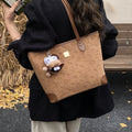 Korean style vintage shoulder bag - women's niche design, embossed texture, underarm bag, large capacity tote