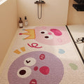Cartoon cute shower room bathroom mat hollow silk loop non-slip anti-fall floor mat bathroom toilet drainage foot mat