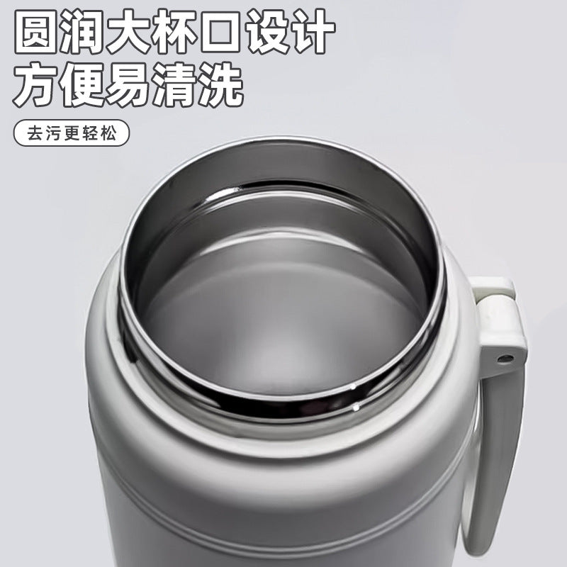 New arrival high-looking casual tea and water separator thermos cup food grade 316 stainless steel large capacity portable water cup