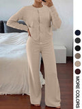 fashionfashionelegantknittingcardigansuitfemalefall and winternew arrivallazy stylecasualsweaterloose pants two