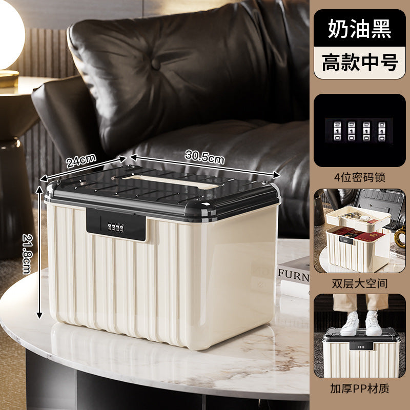 Password box with lock storage box, living room, bedroom, ID, pharmaceutical jewelry storage box, multi-specification layered storage box