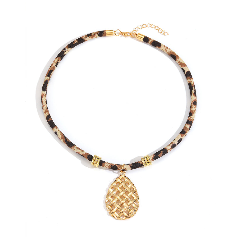 Women's necklace wholesale fashion cross-border high-end love sun smiley face pendant stylish coconut tree leopard print clavicle chain