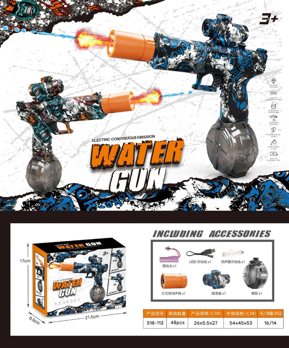hot-selling water gun launch toy graffiti m416 amazon tk cross-border hot-selling short-spike toy water gun wholesale