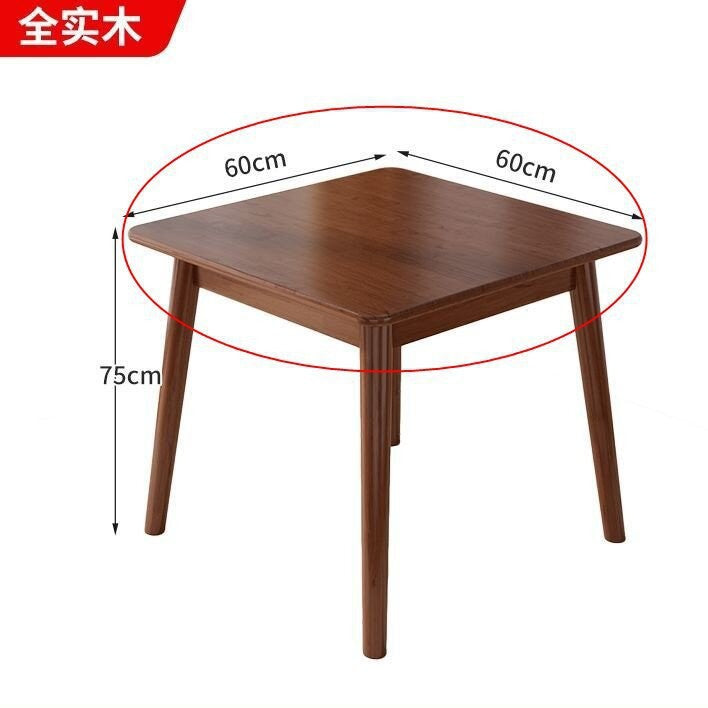 Scandinavian style dining table and chair combination restaurant square table rubber wood square dining table and chair eight immortals table solid wood dining table