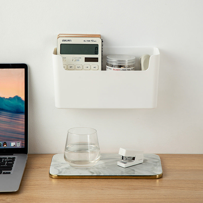 Kitchen cabinets, plastic wrap storage boxes, plastic sundries, non-punching wall-mounted storage boxes, multifunctional bathroom storage boxes