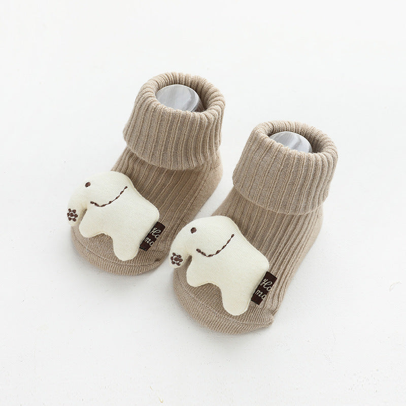 Babylon children's socks class a loose mouth baby knee socks korean style cartoon accessories baby non-slip floor socks