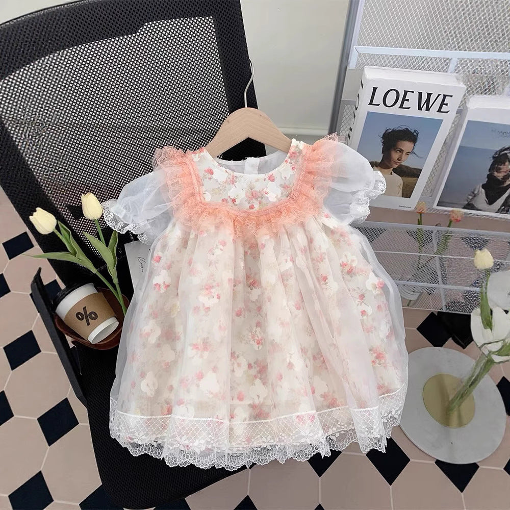 Girls' summer korean style princess dress -  mesh dress - wholesale children's clothing sourcing