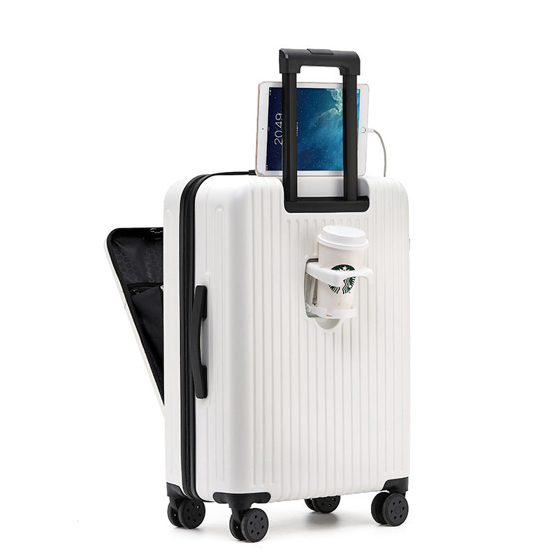 New suitcase 24-inch anti-drop trolley case 20-inch boarding case with front opening, suitcase universal wheel password case