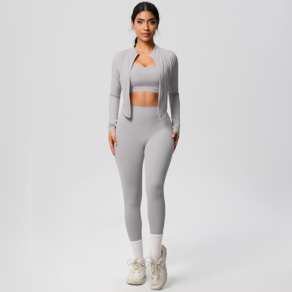 new cloud-like outdoor casual fitness activewear set - quick-dry compression running training yoga suit (3-piece)