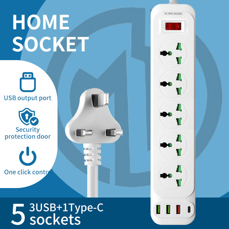 Overload switch british standard socket american standard european hong kong version drag board wireless international neutral sub-control plug strip plug-in board