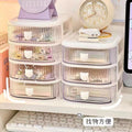 Desktop storage box - ins style drawer organizer for student dorms - multifunctional organizer for stationery, cosmetics, and hair accessories