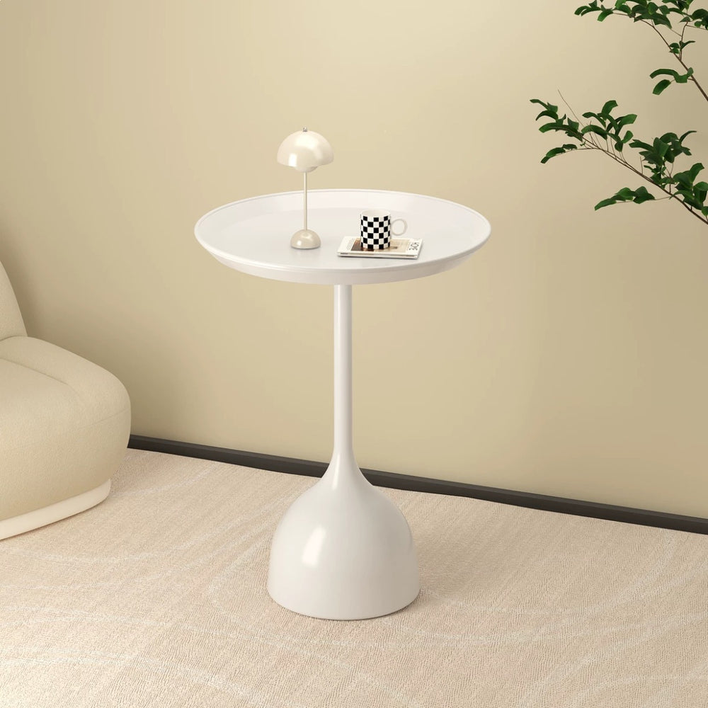 Casual side table small apartment iron art small round table cream style sofa side small coffee table bedside iron art coffee table corner table