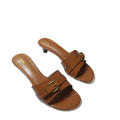 Za one-line casual flat sandals & slippers for women, 2024 summer new korean style fashionable outdoor wear leather buckle beach slides
