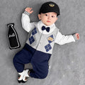 Baby casual gentleman jumpsuit long sleeves jumpsuit spring autum baby long sleeves rompers jumpsuit clothes spring & fall clothes