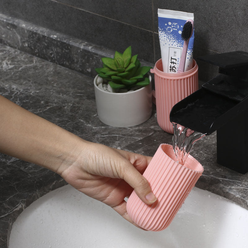 Travel Stripe Toothbrush Box Portable Washing Mouthwash Cup Brushing Cup Set Tooth Tooth Cylinder Nordic Simple Toothbrush