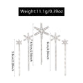 Wholesale alloy snowflake headwear - european & american cross-border e-commerce rhinestone jewelry - fashionable autumn/winter women's diamond-studded hair clip set