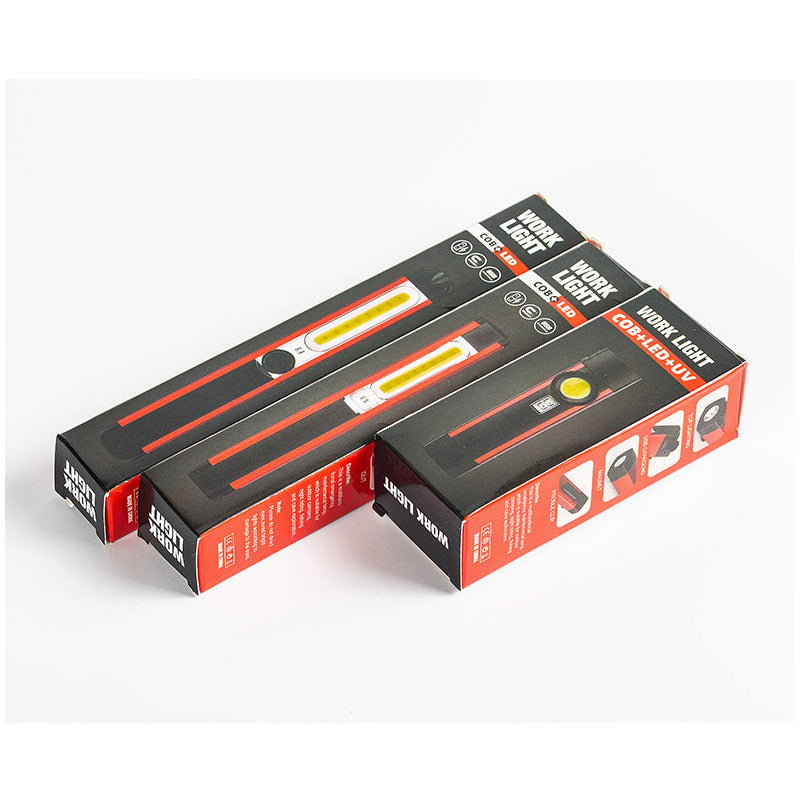 Cross-border new COB work light USB charging with magnet pen holder Multifunctional aluminum alloy work flashlight