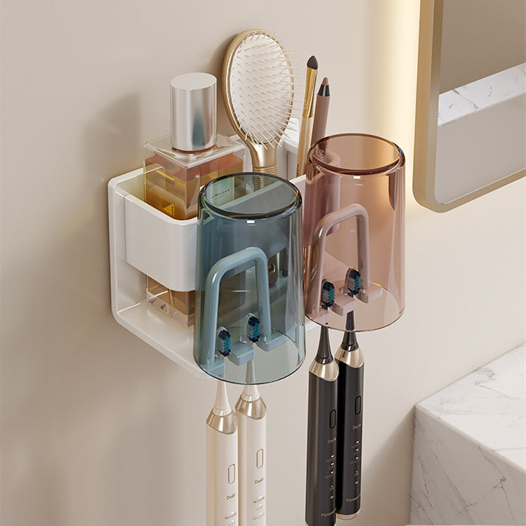 Removable toothbrush rack No punching mouthwash cup holder Wall hanging storage rack Electric toothbrush Toothpaste holder Wholesale