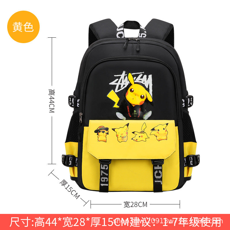 Primary school students tie rod schoolbag men's and women's six-wheel staircase climbing removable tie rod schoolbag second to sixth grade factory direct sales