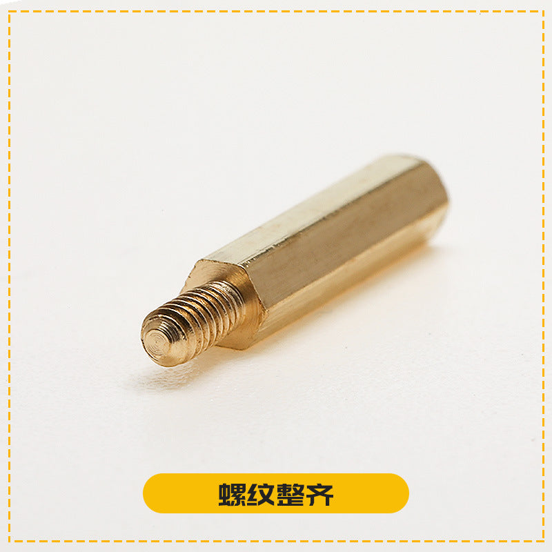 Hexagonal copper pillar surveillance camera security hexagonal single pass copper pillar multi-specification single head external tooth isolation copper stud M2