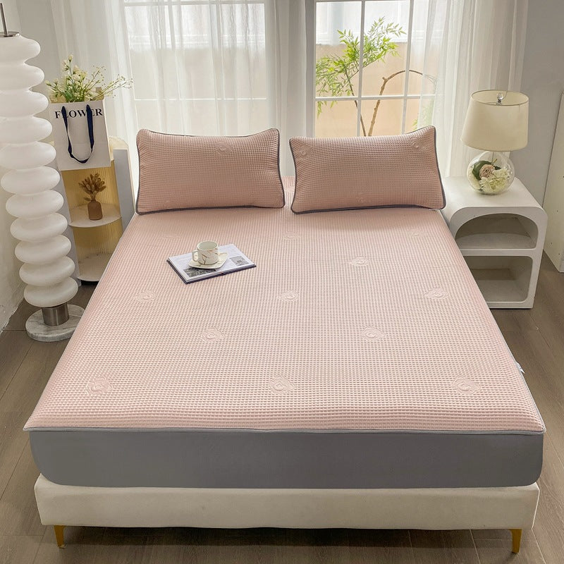 Summer Class A Maternal and Infant Grade Waffle Cool Cold Bean Sheet Mat Foldable Washing Sheet Air Conditioning Soft Mat