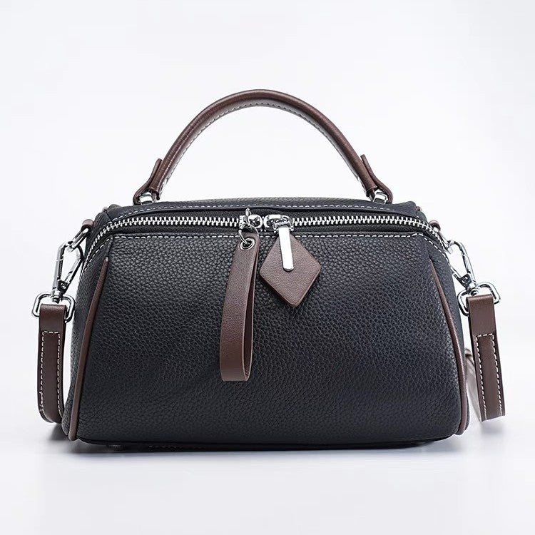Small bag 2024 new women's fashion versatile phone bag handbag boston genuine leather women's bag chic crossbody bag