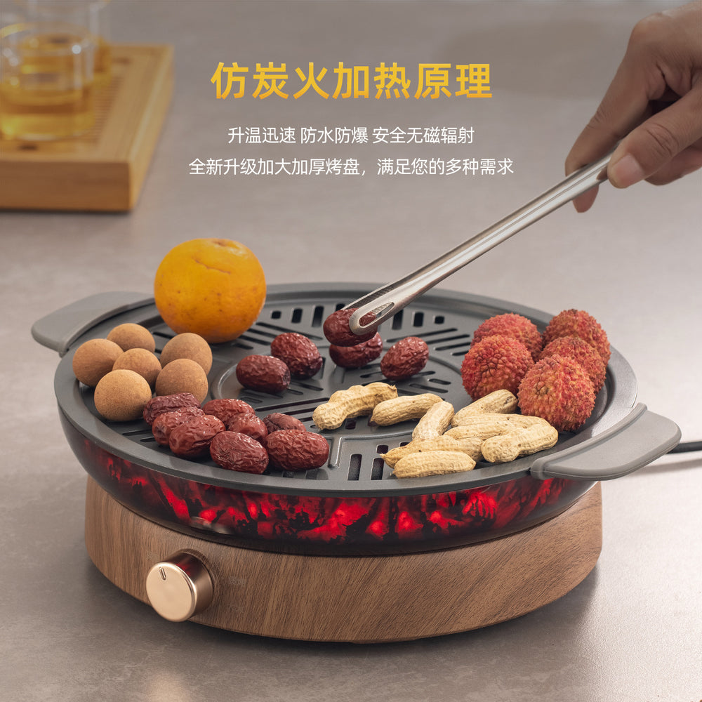 Electric ceramic stove for tea brewing, multifunctional tea maker, outdoor camping tea stove, rotary knob electric tea stove, home tea set