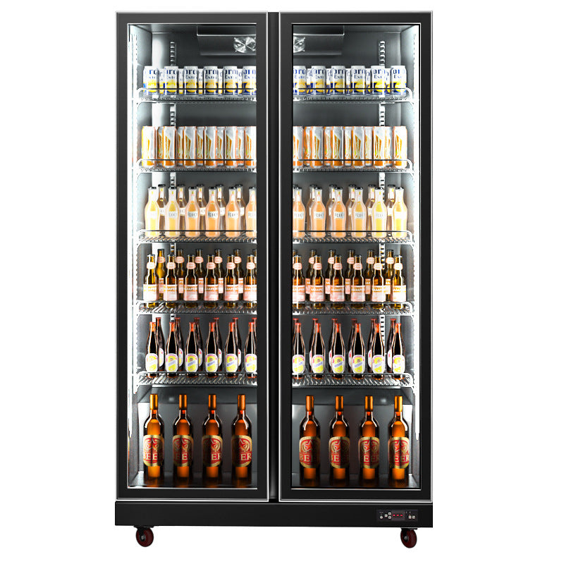Display refrigerator beer cooler beverage vending machine supermarket convenience store refrigerator four-door freezer commercial bar