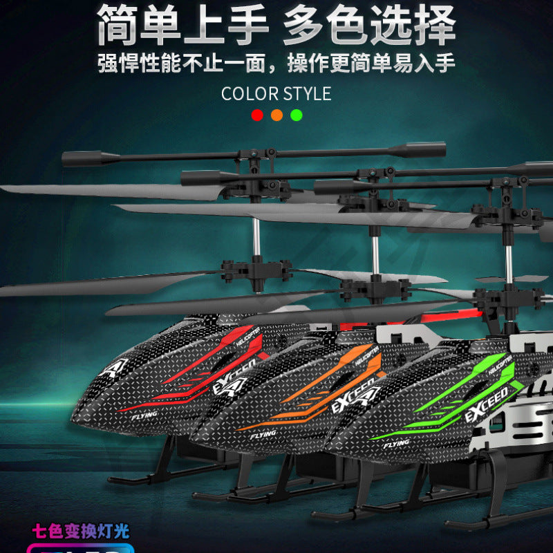 hot-selling remote control aircraft amazon kids-resistant 3.5-way fixed-height helicopter with colorful lights aircraft