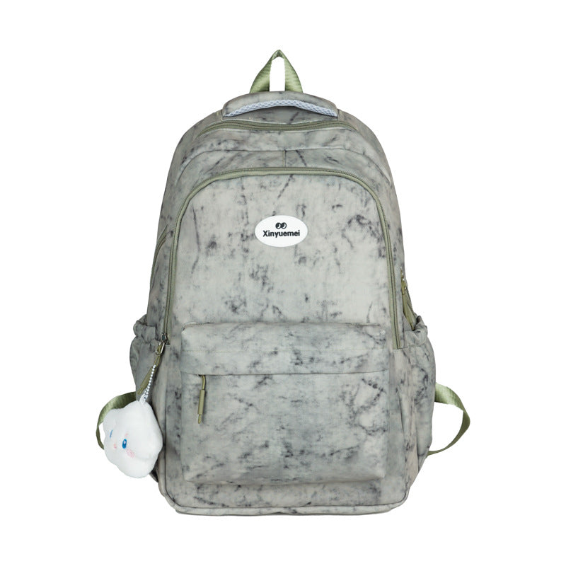 New fashionable and simple tie-dye junior high school high school student schoolbag girls large capacity backpack lightweight versatile travel bag