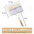 Household outdoor thickened stainless steel grilled fish clip thickened barbecue clip bbq barbecue tool accessories wooden handle vegetable clip