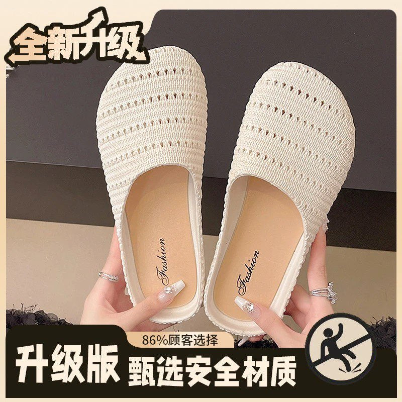 2026 new hollow-out mule sandals for women - summer french style, unique, beautiful, versatile, breathable, perfect for vacation and beach