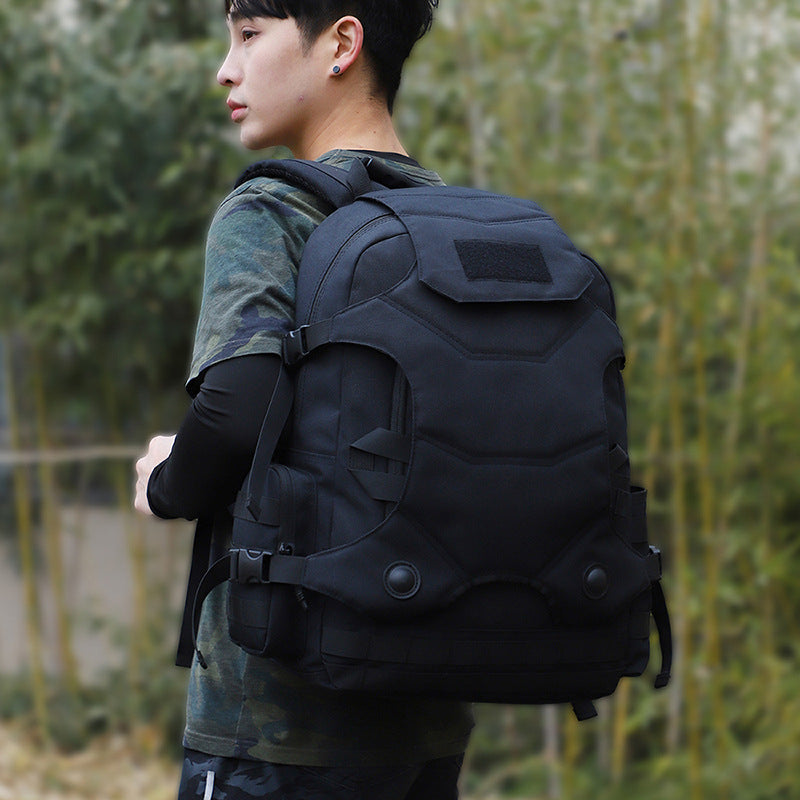 Customized processing outdoor travel hiking backpack independent ball warehouse shoe warehouse 50L large-capacity military fan bag