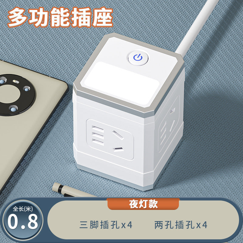 Smart timer socket converter wireless multifunctional magic cube extension plug with usb charging and wired power strip