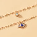 Wholesale alloy devil's eye pendant necklace - european & american retro multi-layer necklace for women - cross-border premium fashion street style jewelry