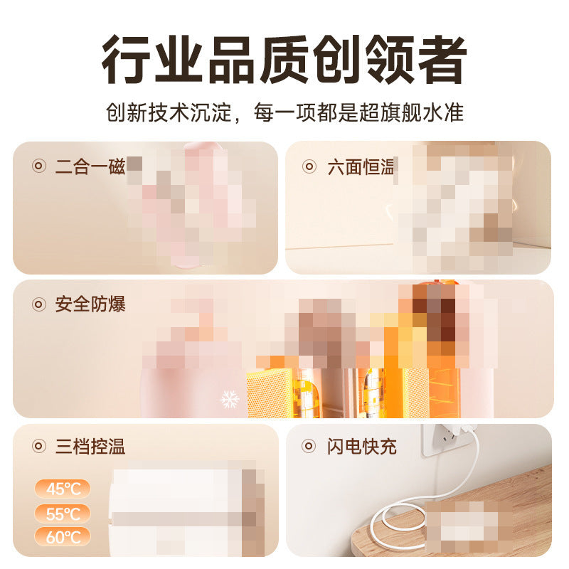 new arrival magnetic suction separates hand warmer mini portable double-sided heating usb charging baby warmer handy gadget
