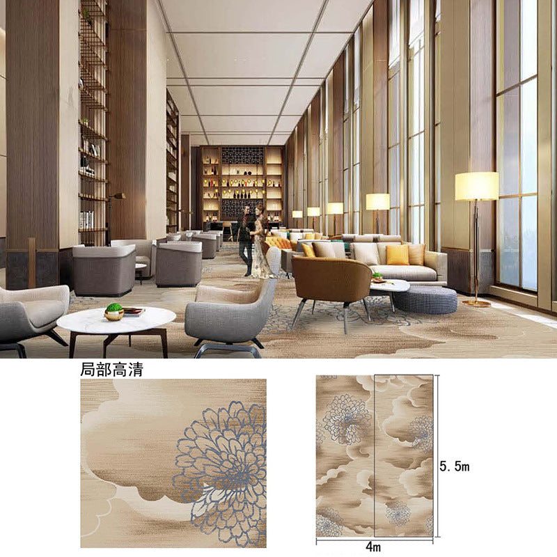 High-end nylon banquet carpet for hotels, stain-resistant and dirt-resistant, suitable for private rooms, conference halls, bedrooms, full coverage, large format, spliced, commercial use