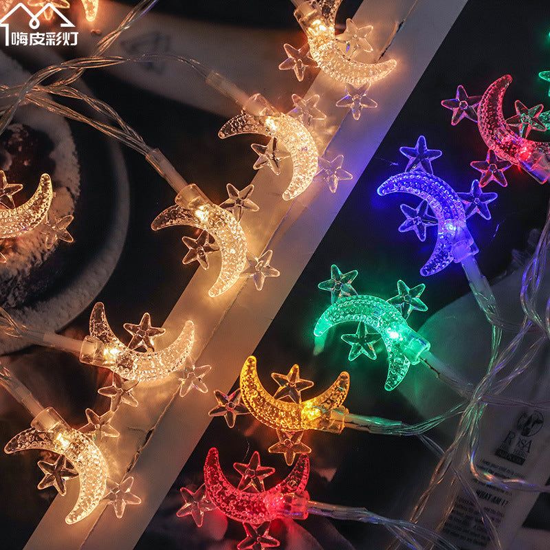 LED light string Gypsy Christmas Day small lantern ball star lighting holiday decoration battery box lantern string