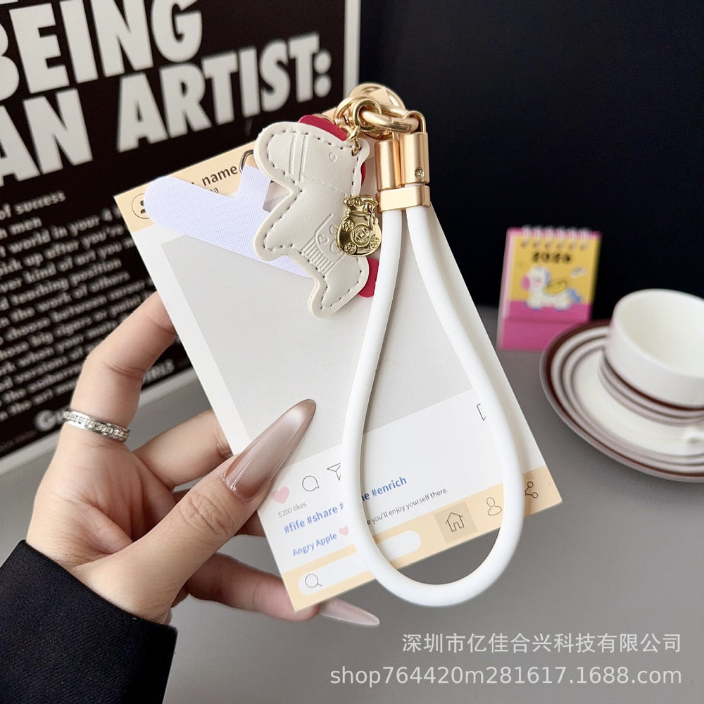 Simple liquid mobile phone lanyard, instant money, leather pendant, accessible luxuryclassyeasiest for matchfashion keychain, anti-lost rope