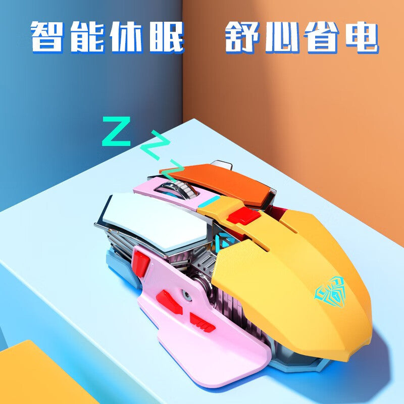 Wolf spider sc300 wireless mouse - rechargeable, illuminated backlit mechanical gaming mouse for desktop and laptop pcs