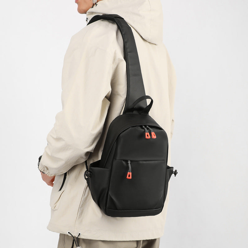 Breast bag  new men's handbag leisure sports cycling messenger bag Korean version trendy fashion simple shoulder bag