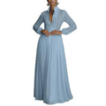 cross-border summer new european and american women's fashion elegant flowy maxi dress