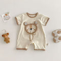 Infant cartoon romper  new summer baby korean style super cute 3d bodysuit first birthday outfit