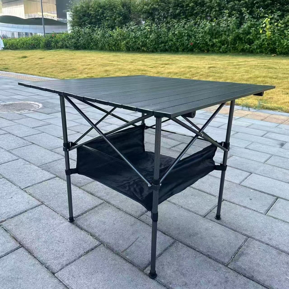 Outdoor folding table, camping table, live broadcast stall, egg roll table, mahjong table, height-adjustable square table, camping table